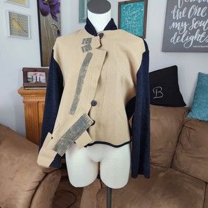 Alissa Art to Wear Chenille Wool Blend Jacket Size L